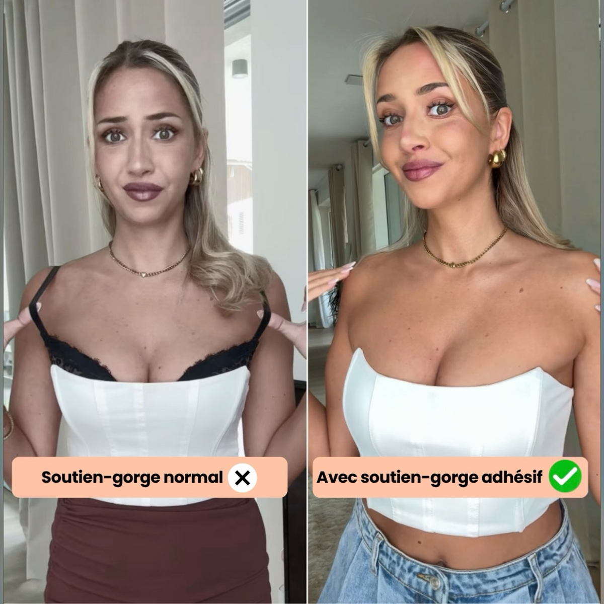 Soutien-gorge adhésif push-up sans bretelles™
