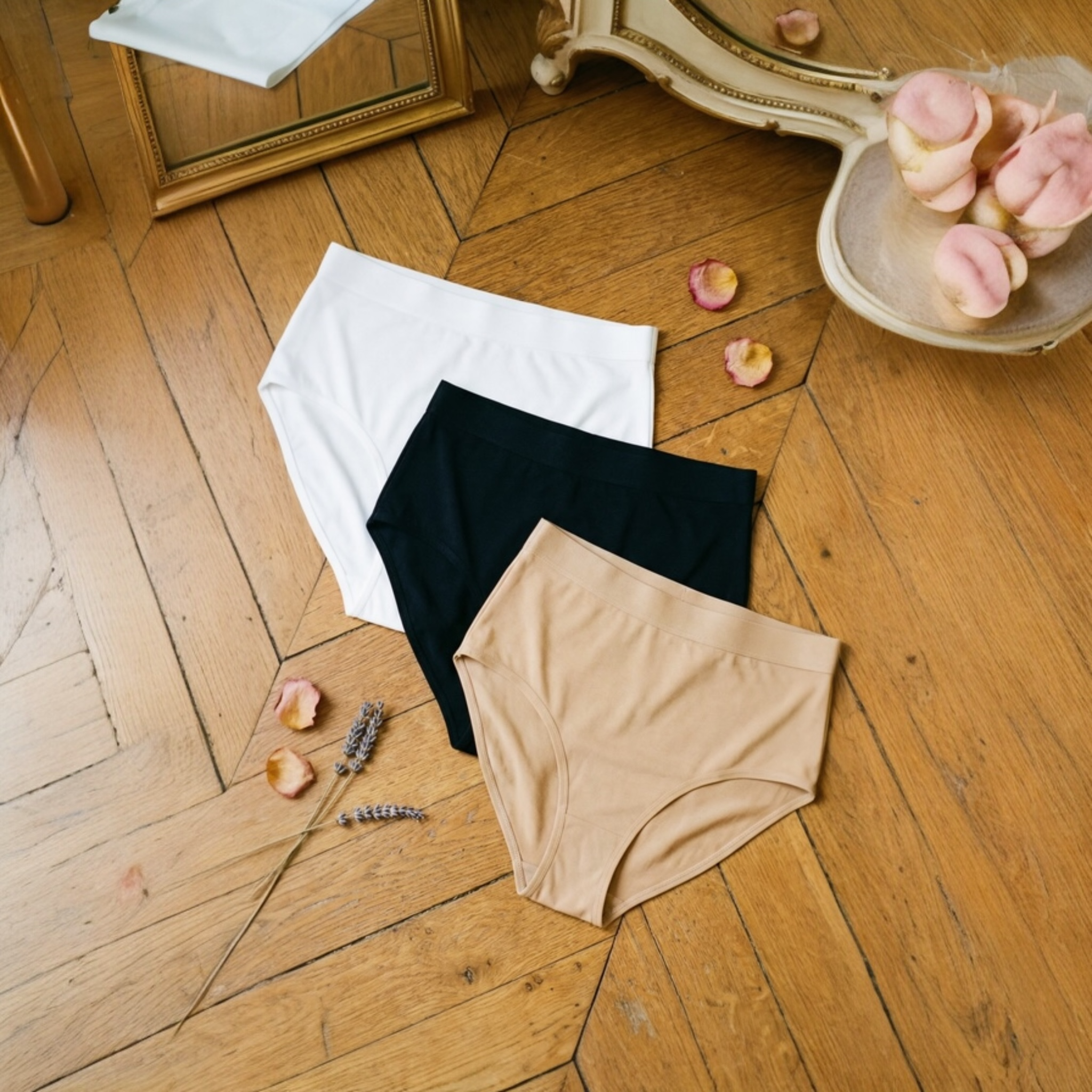 Pack 3 culottes UltraMorpho™ : Noir, Blanc, Beige (4,9 €/unité)