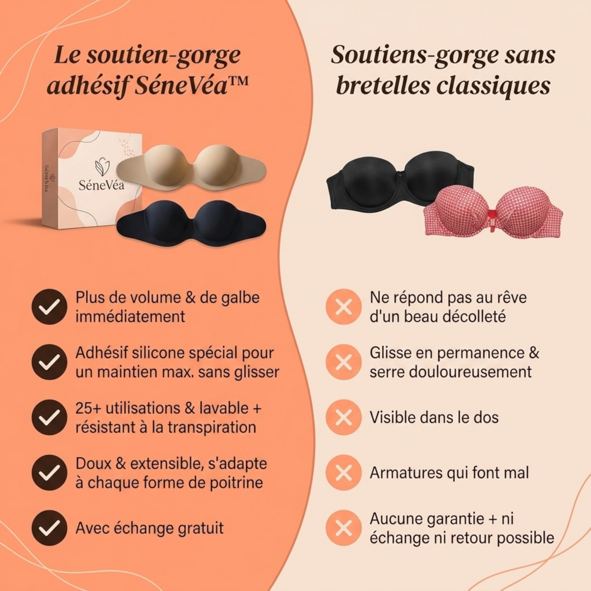 Soutien-gorge adhésif push-up sans bretelles™