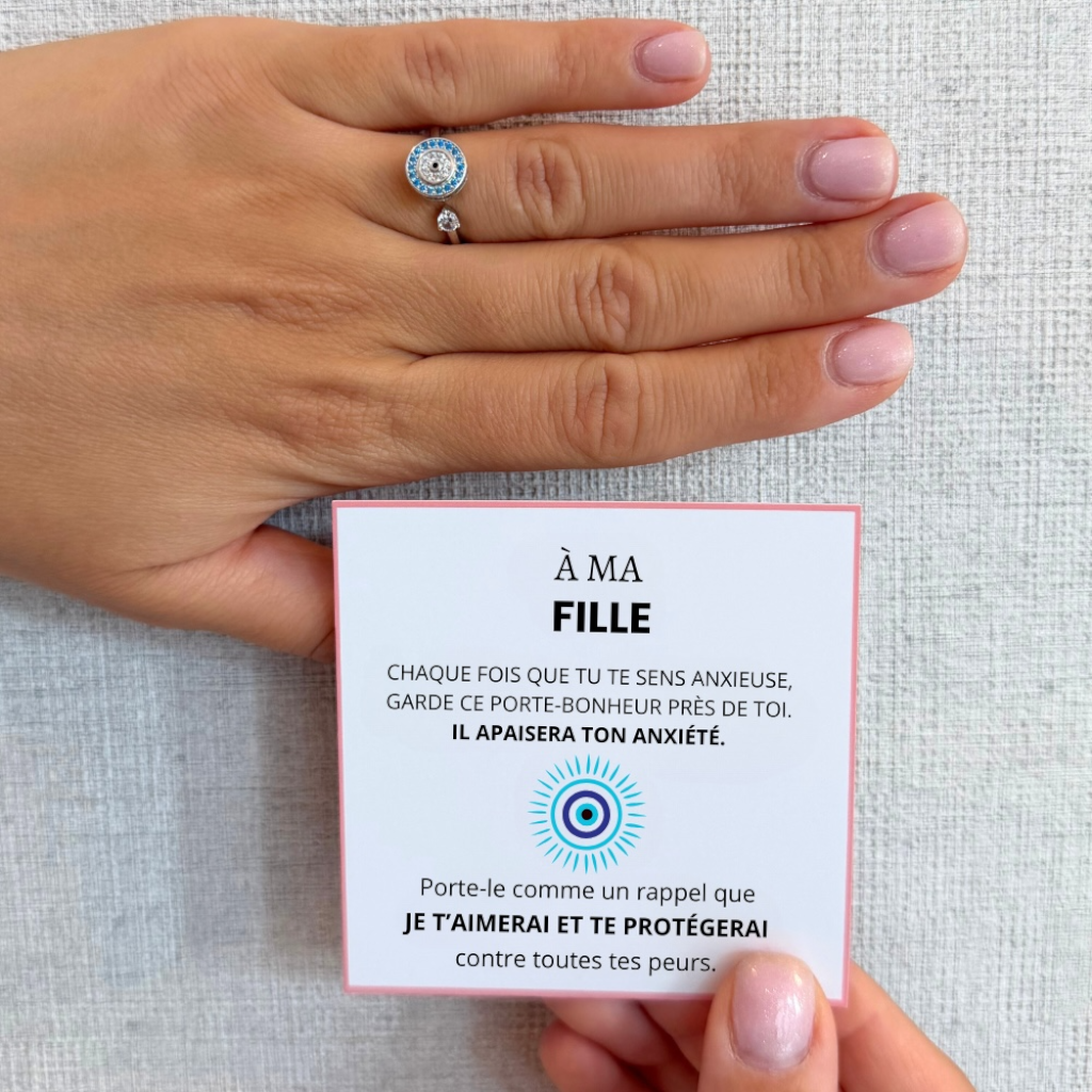 À Ma fille - Bague Oeil Porte-Bonheur
