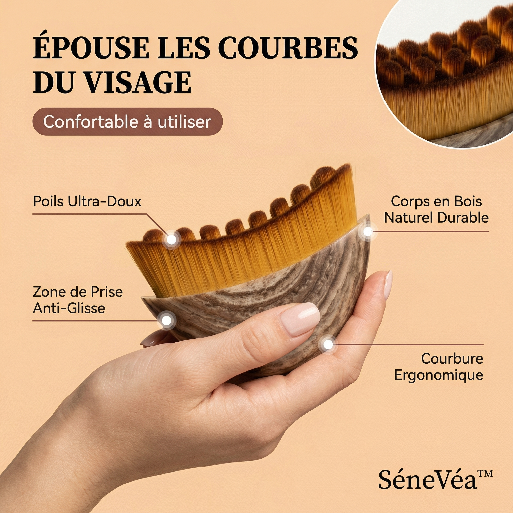 Brosse de Drainage Lymphatique Sculptante