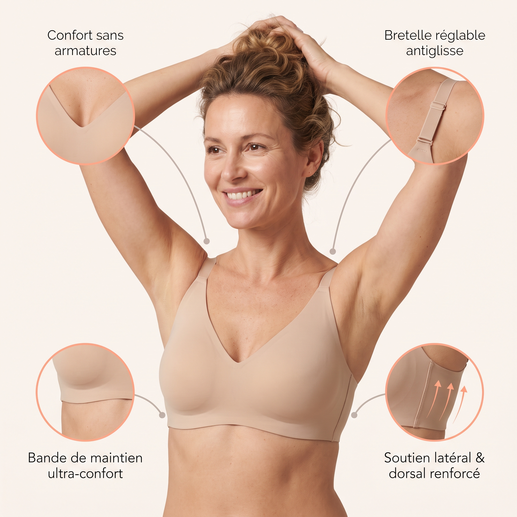 Soutien-gorge Push-up Ambre™ Doux & Sans Armature